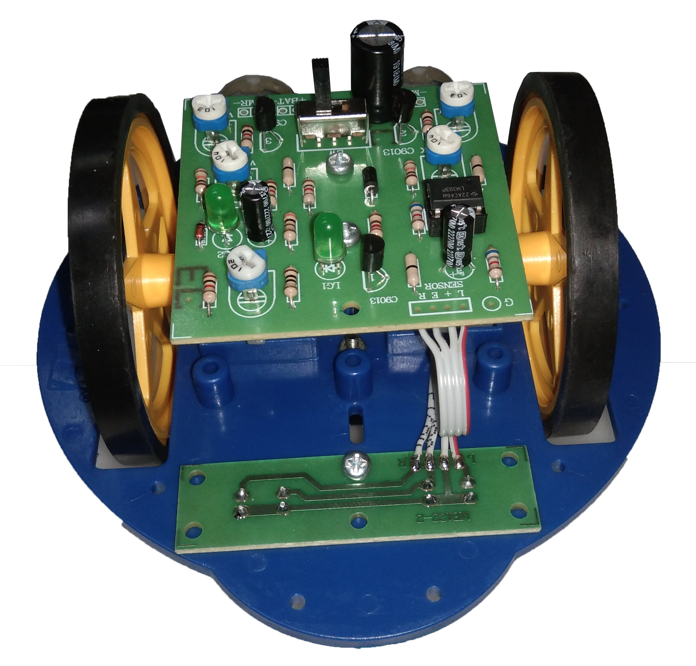 MICROBOT KIT MB123 วงจรหุ่นยนต์เดินตามเส้นใช้ไอซีออปแอมป์