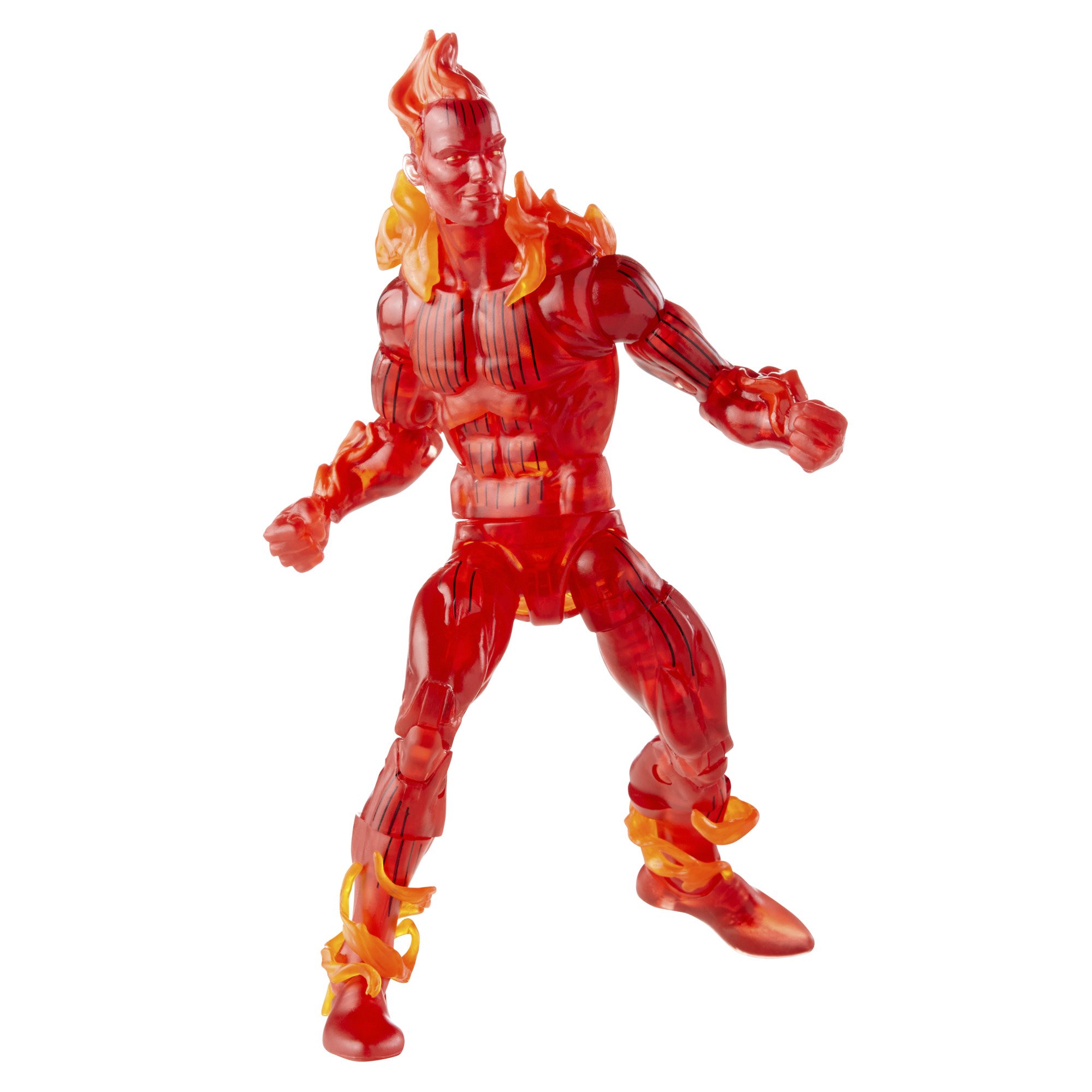 Hasbro Marvel Legends Series Retro Fantastic Four The Human Torch 6-Inch Action Figure ฮาสโบร มาร์เวล เลเจนด์ แฟนแทสติก โฟร์ หุ่นโมเดลฟิกเกอร์ ฮิวแมน ทอร์ช ขนาด 6 นิ้ว ลิขสิทธิ์แท้