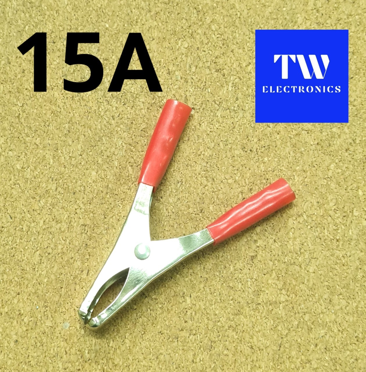 คีมคีบแบตเตอรี่ 15A (สีแดง)