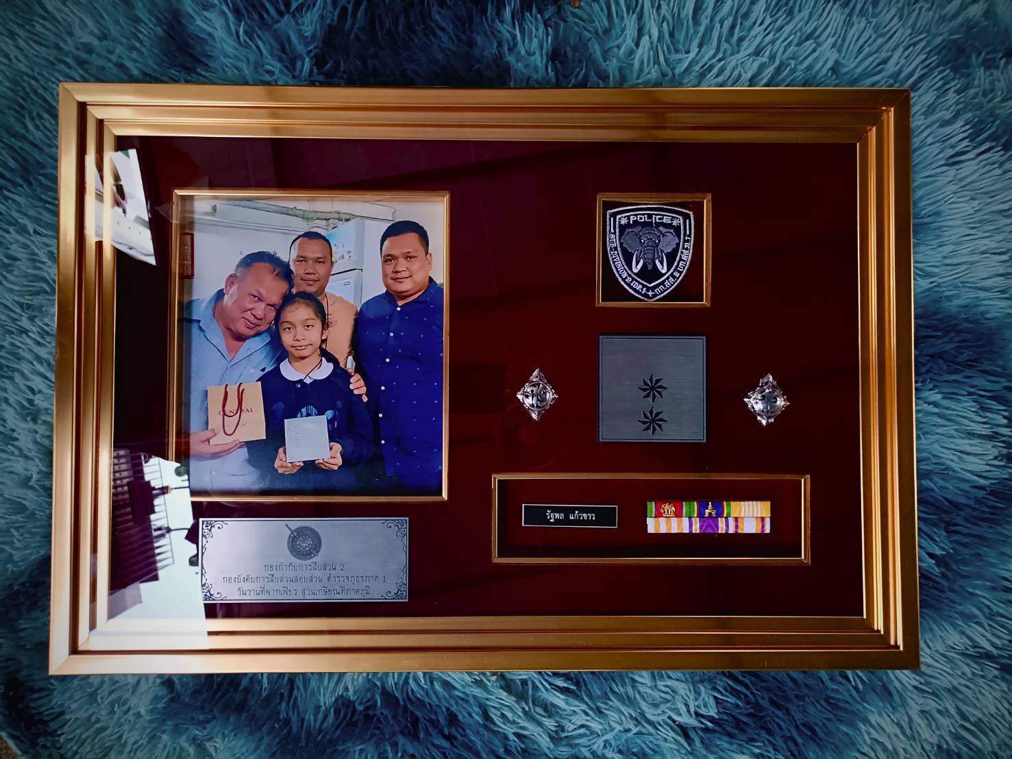 กรอบรูปเหรียญที่ระลึก ของขวัญเกษียณ ชิ้นเดียวในโลก กรอบรูปเก็บความทรงจำ กรอบตราสัญลักษณ์หน่วยงานราชการ