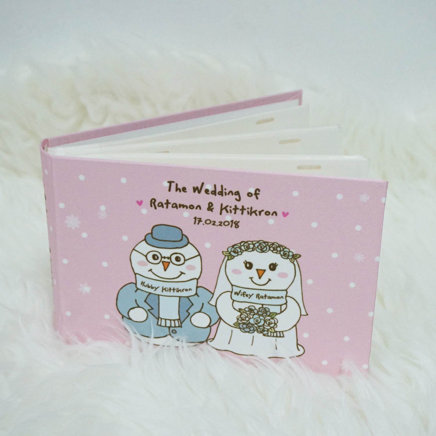 อัลบั้มสั่งทำใส่ชื่อ ลาย Bride&Groom Snowman