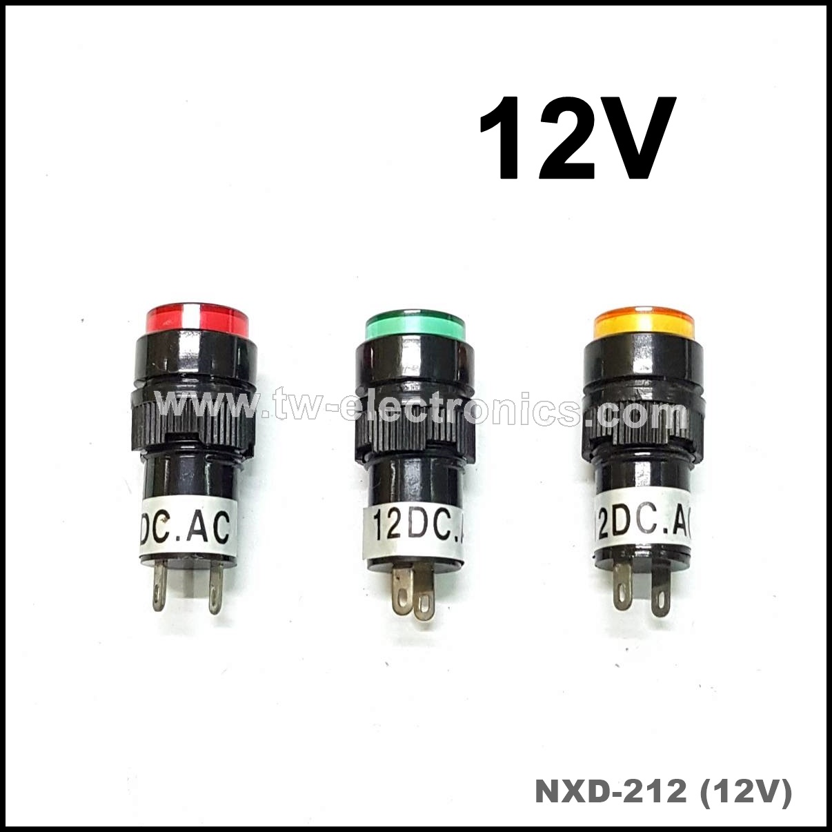 หลอดตู้คอนโทรล 12mm (12V) / NXD-212 Pilot Lamp