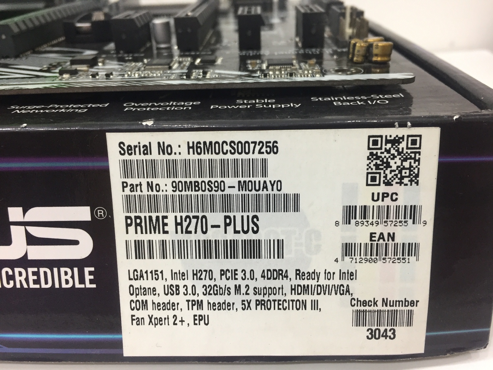 Pentium G4560 + ASUS PRIME H270-PLUS JIB 01/2021