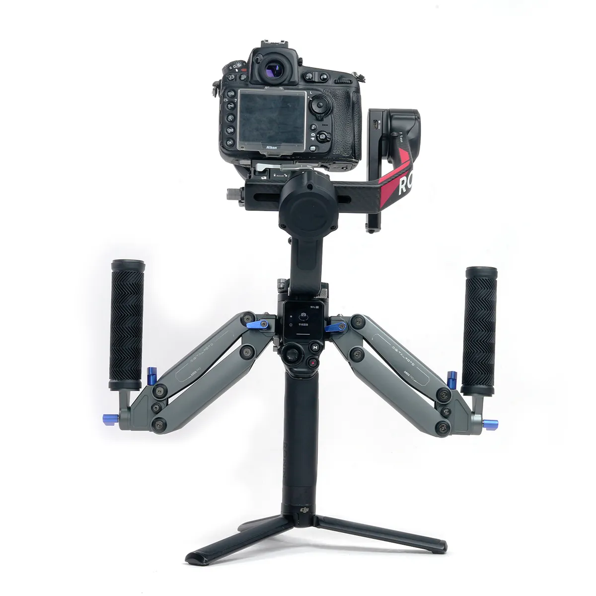 Universal Gimbal Z Axis Spring Dual Handle Grip with Nato Clamp for DJI RS2 RS3 RS3PRO RS4 RS4PRO