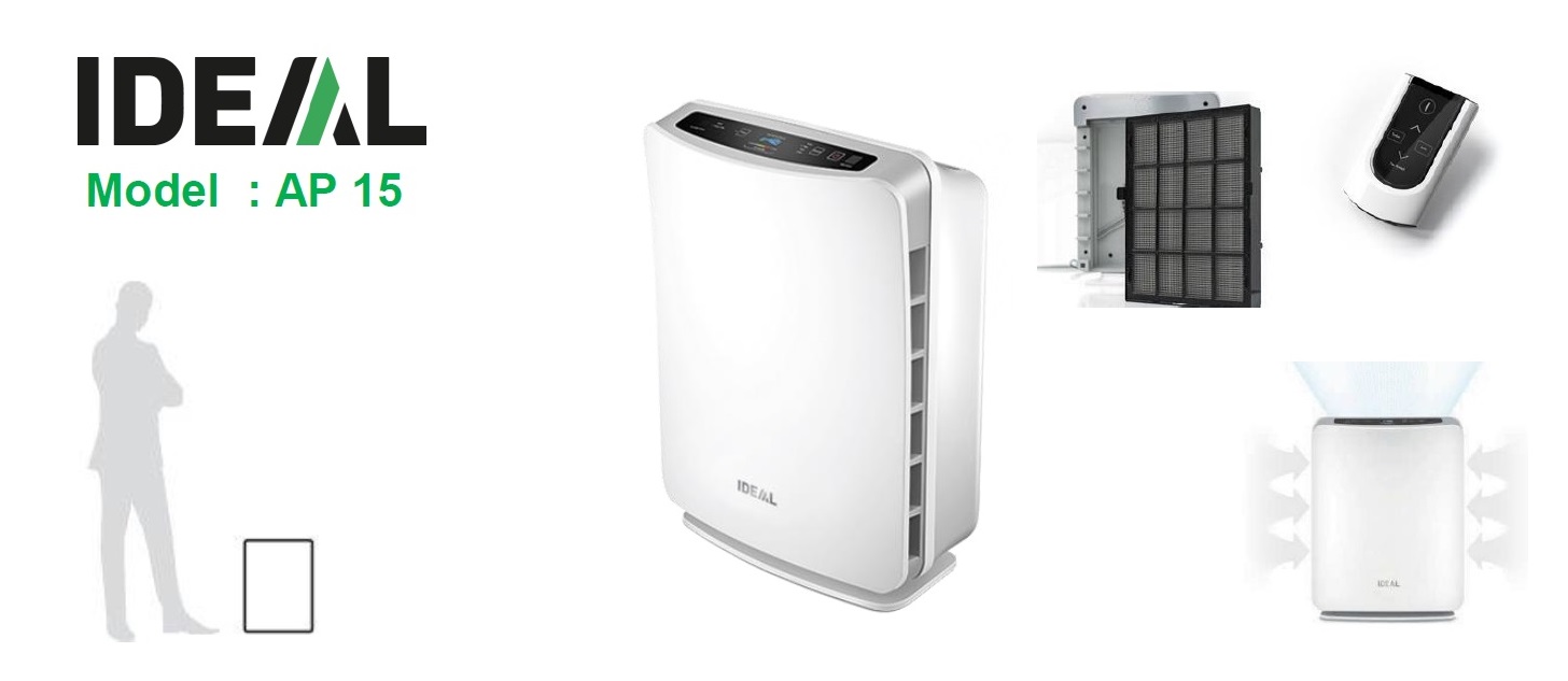 ขายถูก เครื่องฟอกอากาศ IDEAL Air Purifier AP15 เหมาะสำหรับห้องที่มีขนาด 15-25 ตรม. เป็นเครื่องขนาดเล็กใช้งานสะดวกประหยัดพลังงาน และเสียงค่อนข้างเงียบ