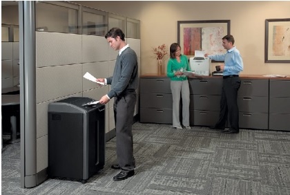 ขายถูก เครื่องทำลายเอกสาร Fellowes 485ci ทำลายครั้งละ 28-30 แผ่น แบบตัดละเอียด ( Cross Cut )