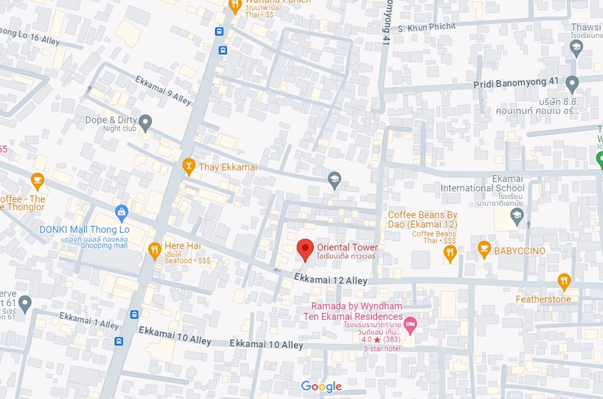 ขายเพนท์เฮ้าส์หรู โอเรียลเต็ล ทาวเวอร์ คอนโดมิเนียม (Oriental Towers Condominium) ซอยเอกมัย 12 (สุขุมวิท 63) ใกล้ดองกิ มอลล์ ทองหล่อ เพียง 300 เมตร