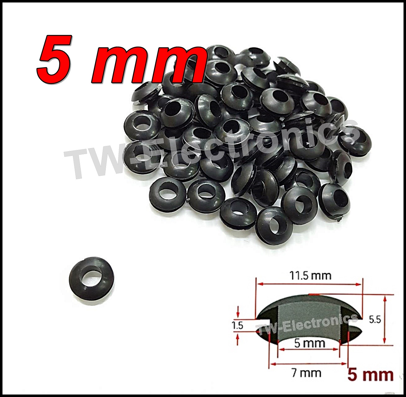 ลูกยางกันบาด 5 mm / RG501B