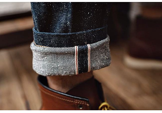 001064 กางเกงยีนส์ Maden American retro Selvage Denim 13Oz ยีนส์วินเทจ Fit Straight ผ้าริมแดง Size 28-34