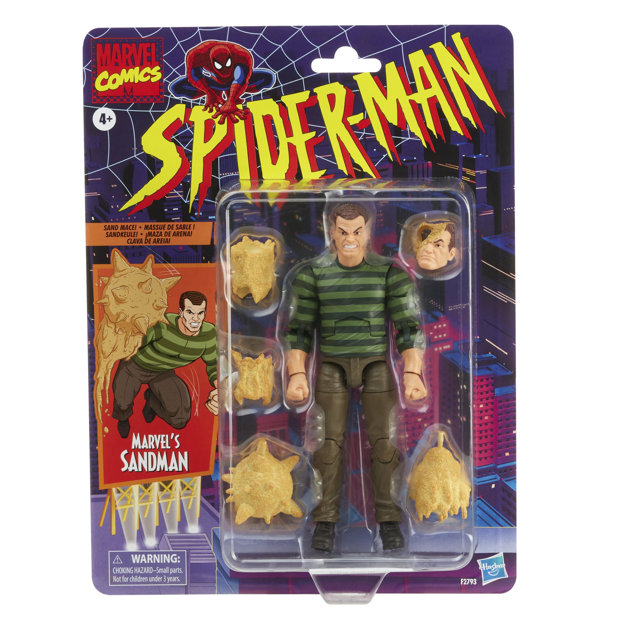 Hasbro Marvel Legends Retro Collection Sandman 6-inch Figure ฮาสโบร มาร์เวล เลเจนด์ ซีรี่ย์ส หุ่นโมเดลฟิกเกอร์ แซนด์แมน ขนาด 6 นิ้ว ลิขสิทธิ์แท้