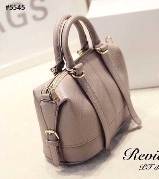 พร้อมส่ง : กระเป๋าลายหนังช้าง (สีกากี)