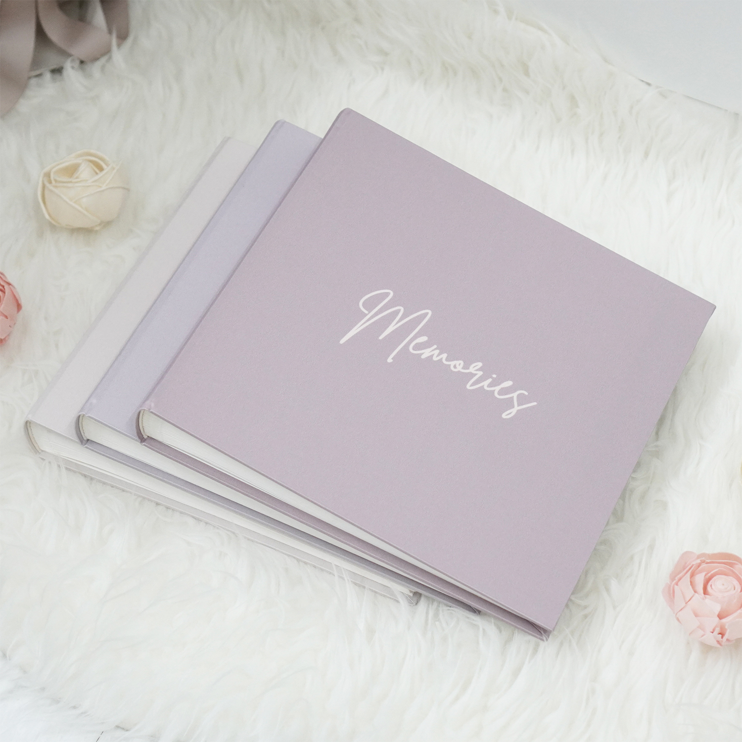 สมุดอวยพร 60 หน้า พร้อมส่ง Grade A- ลาย Minimal - Rose Taupe พร้อมข้อความ Memories