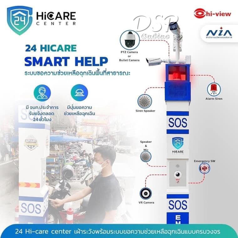 ขายถูก Hiview Smart PA & SOS ระบบเสียงตามสาย IPPA ระบบปุ่มกดความช่วยเหลือฉุกเฉินพื้นที่สาธาณะ SOS ประกันศูนย์