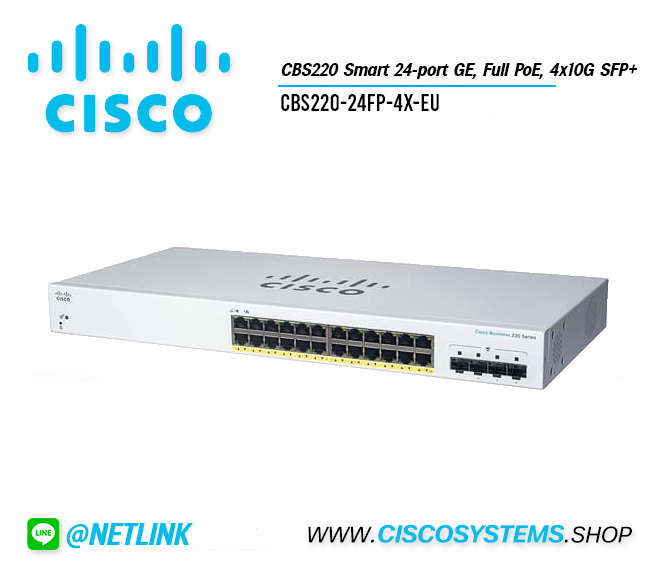 CBS220-24FP-4X-EU (CBS220 Smart 24-port GE, Full PoE, 4x10G SFP+)