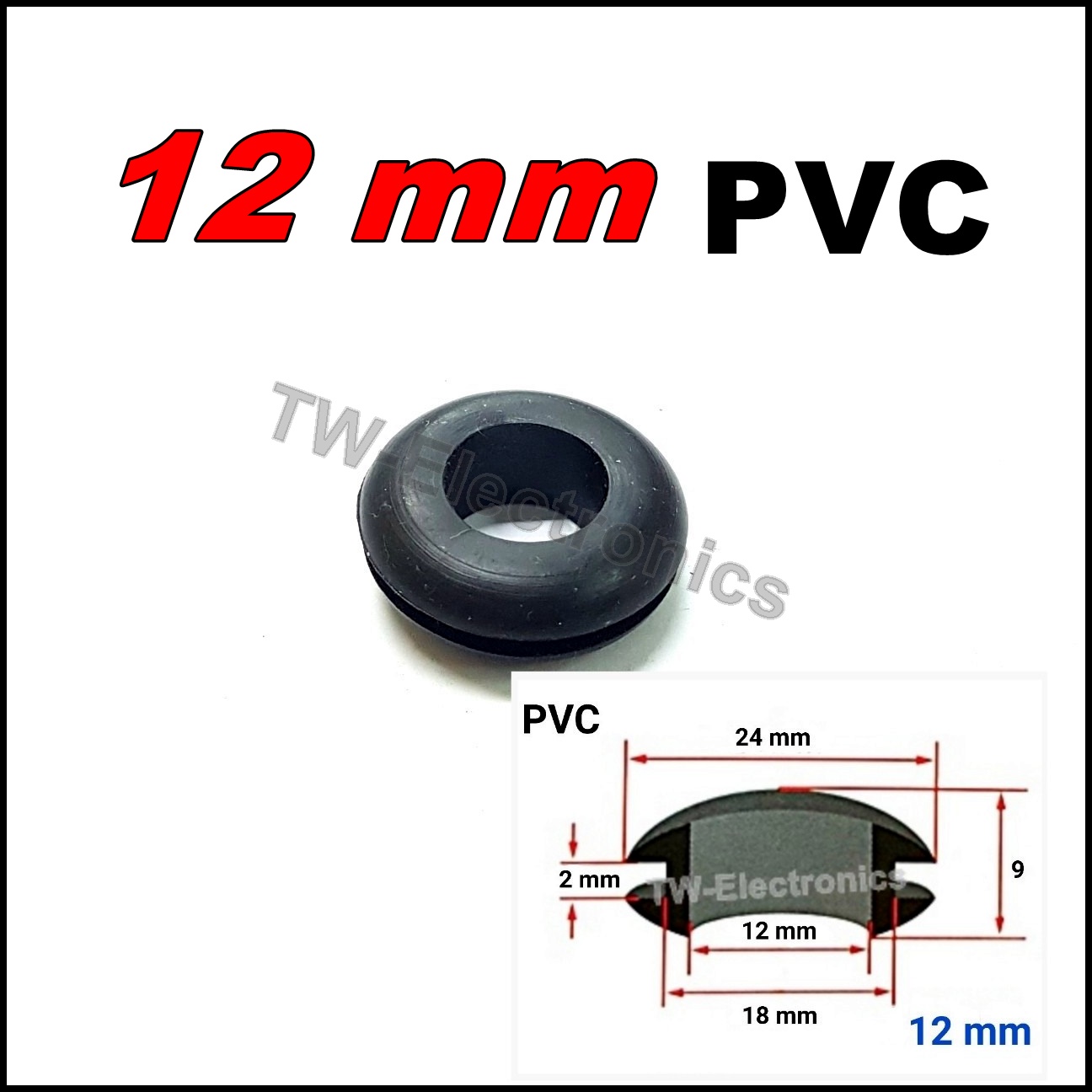 ลูกยางกันบาด PVC 12 mm (No.10)