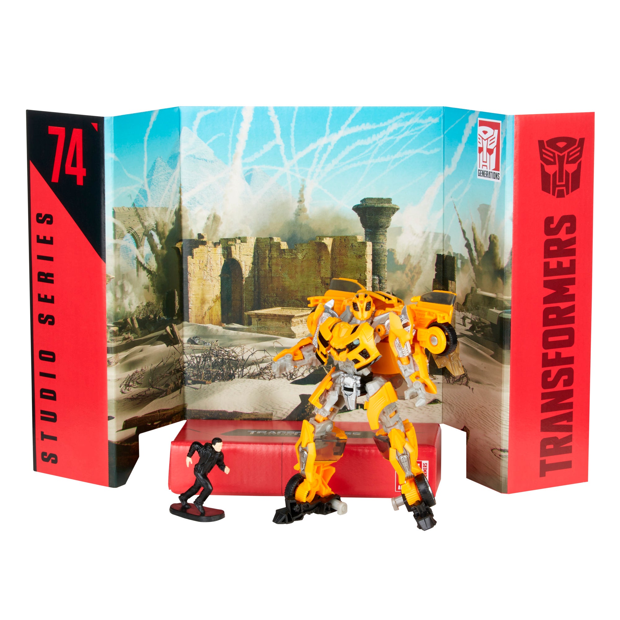 Hasbro Transformers Studio Series 74 Deluxe Class Bumblebee & Sam Witwicky Figure ฮาสโบร ทรานสฟอเมอร์ส สตูดิโอ ซีรีย์ส 74 ดีลักซ์ คลาส หุ่นยนต์บัมเบิ้ลบี 4.5 นิ้ว และ แซม วิทวิคกี้ ลิขสิทธิ์แท้