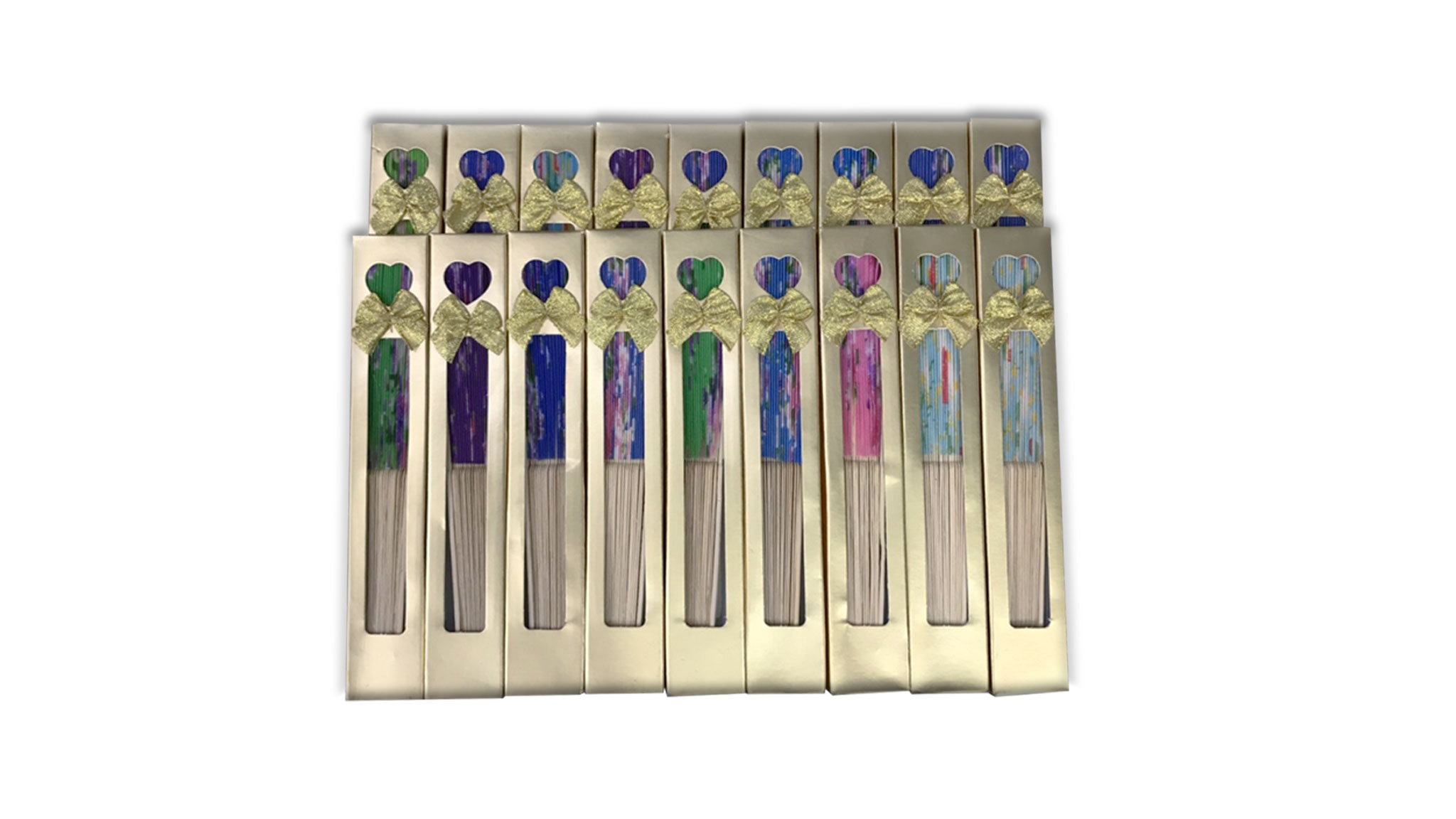 ของชำร่วย พัด ใส่กล่องทอง หรู ราคา 16 บาท