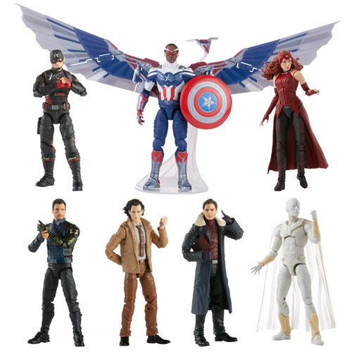 Hasbro Marvel Legends Series Disney+ Set of 7 (Captain America Flight Gear BAF) Action Figure ฮาสโบร มาร์เวล เลเจนด์ ซีรี่ย์ส ดิสนี่ย์ พลัส ครบเซ็ต7ตัว พร้อม BAF ปีกกัปตันอเมริกา ลิขสิทธิ์แท้