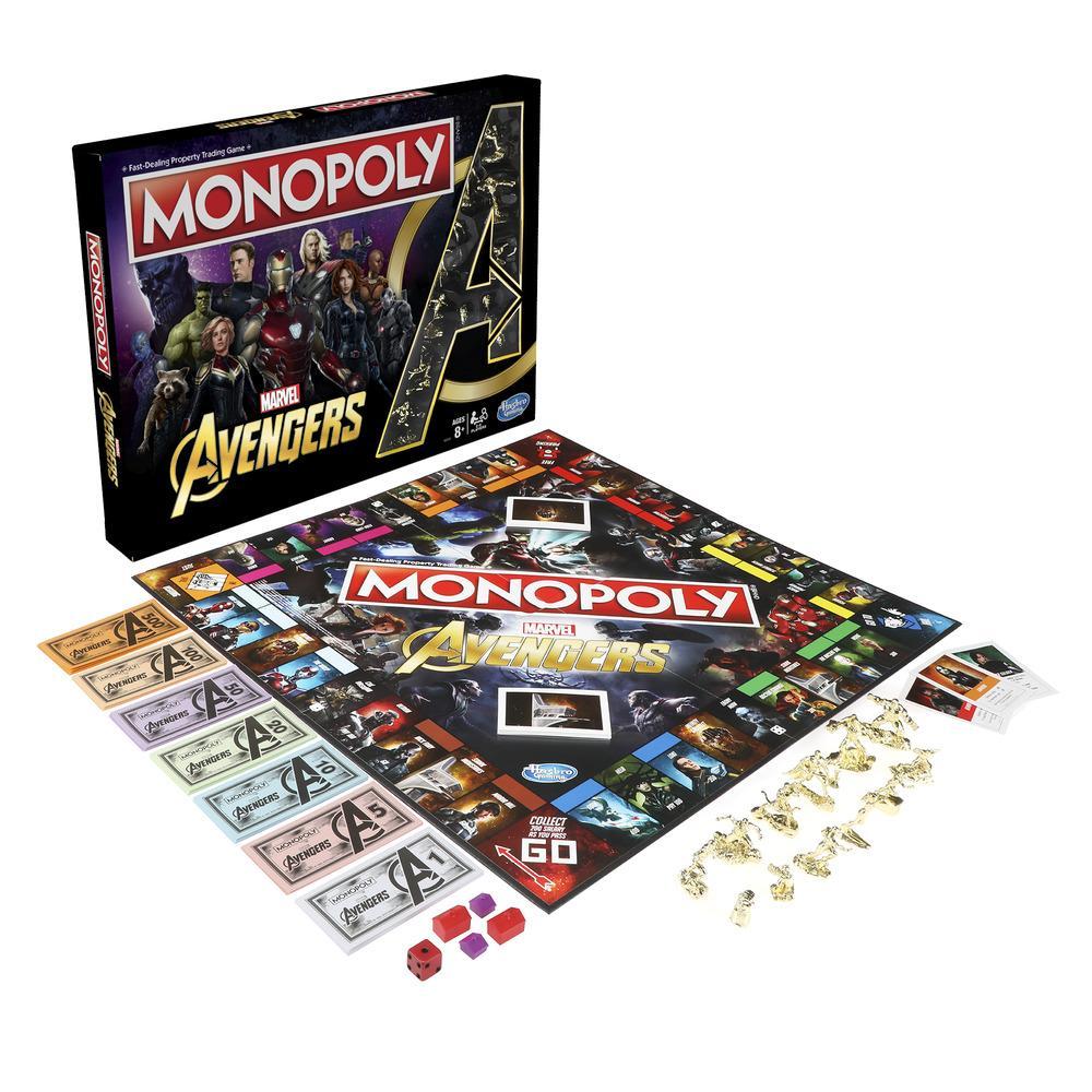 บอร์ดเกมส์ แบรนด์ Hasbro Monopoly Marvel Avengers Edition Board Game โมโนโพลี่ อเวนเจอร์ส รุ่น E6504