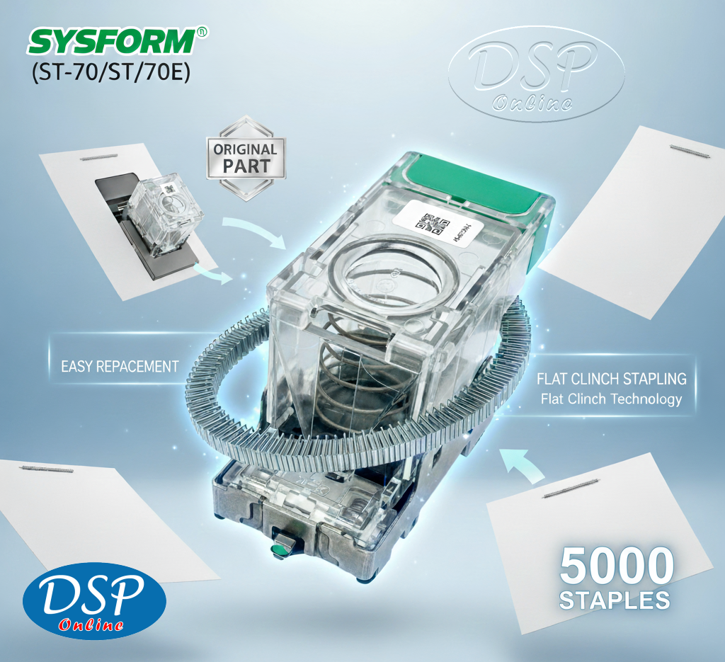 ขายถูก ตลับใส่ลวดเย็บแท้ SYSFORM (ST-70/70E): ใช้งานต่อเนื่อง 5,000 เข็ม - เพื่อคุณภาพเย็บระดับสูงสุด