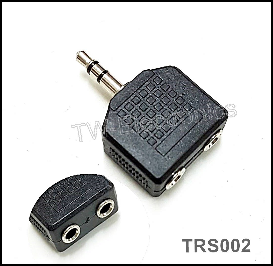 3.5mm Stereo ตัวผู้ / 3.5mm ตัวเมีย x2 ทาง (TRS002)