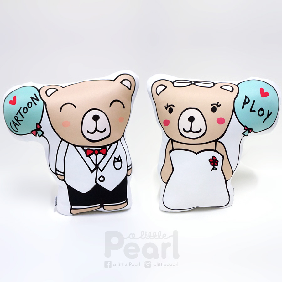 หมอนสั่งทำใส่ชื่อ ลายหมี - Teddy