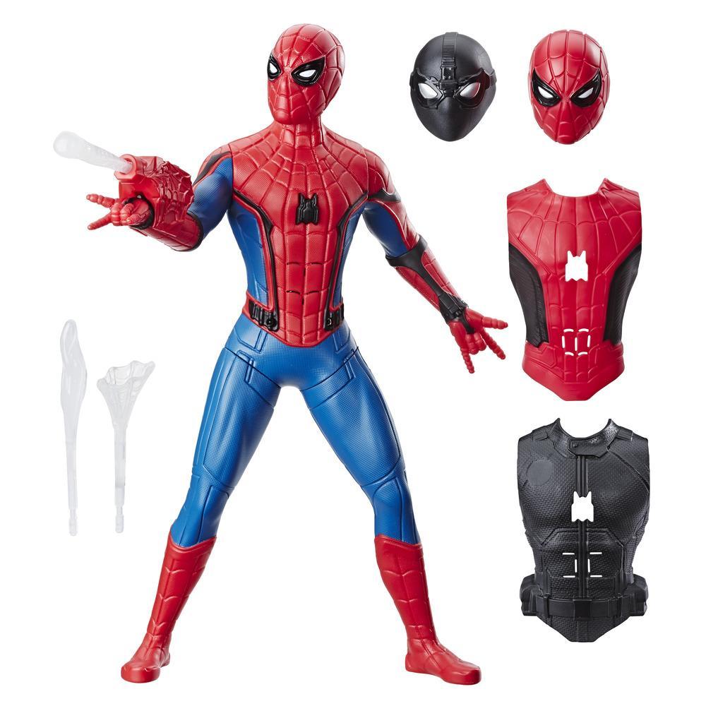 Hasbro Marvel Avengers Web Gear Spider-Man Figure (3in1) ฮาสโบร มาร์เวล อเวนเจอร์ส หุ่นโมเดลฟิกเกอร์ สไปเดอร์แมน ขนาด 13 นิ้ว ยิงใย มีเสียง เปลี่ยนชุดได้ ลิขสิทธิ์แท้