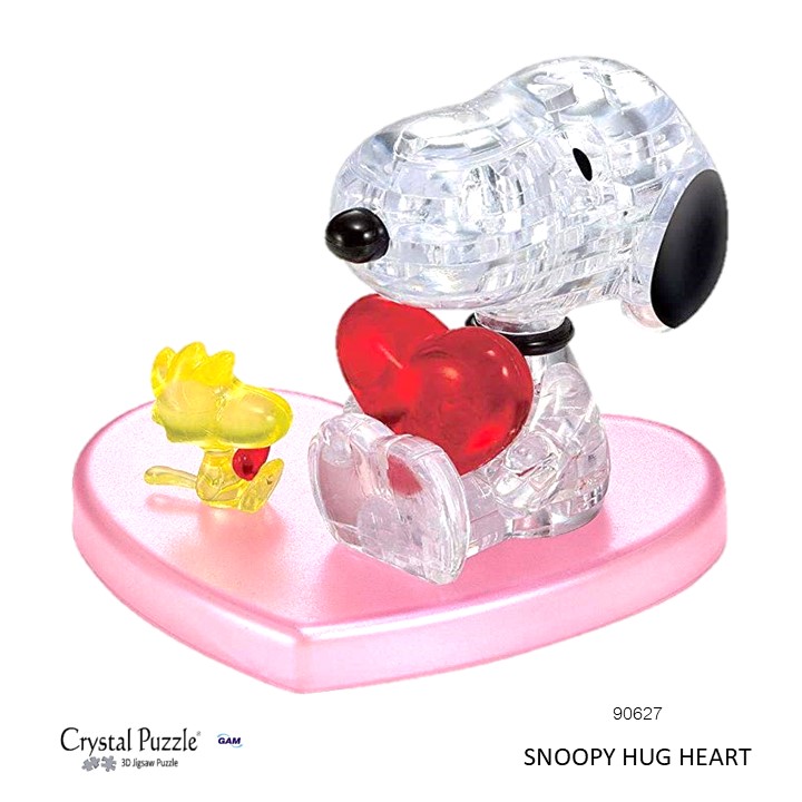 Snoopy Hug Heart : 34 pcs./3D CRYTAL PUZZLE