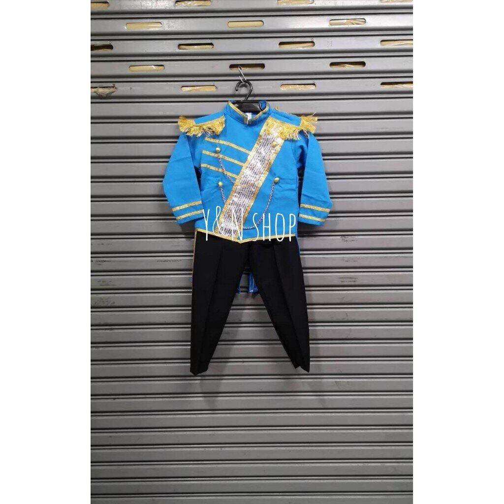 Y&NShop ชุดดรัมเมเยอร์ ชุดเชียร์ลีดเดอร์ เด็กชายอนุบาล-ประถมต้น สายสะพายเงิน