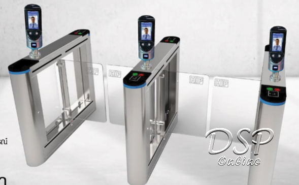 ขายถูก HIP trunstile Swing Gate CMD702 ระบบประตูกั้นทางเดิน ทำงานร่วมกับเครื่องสแนใบหน้า วัดอุณหภูมิ