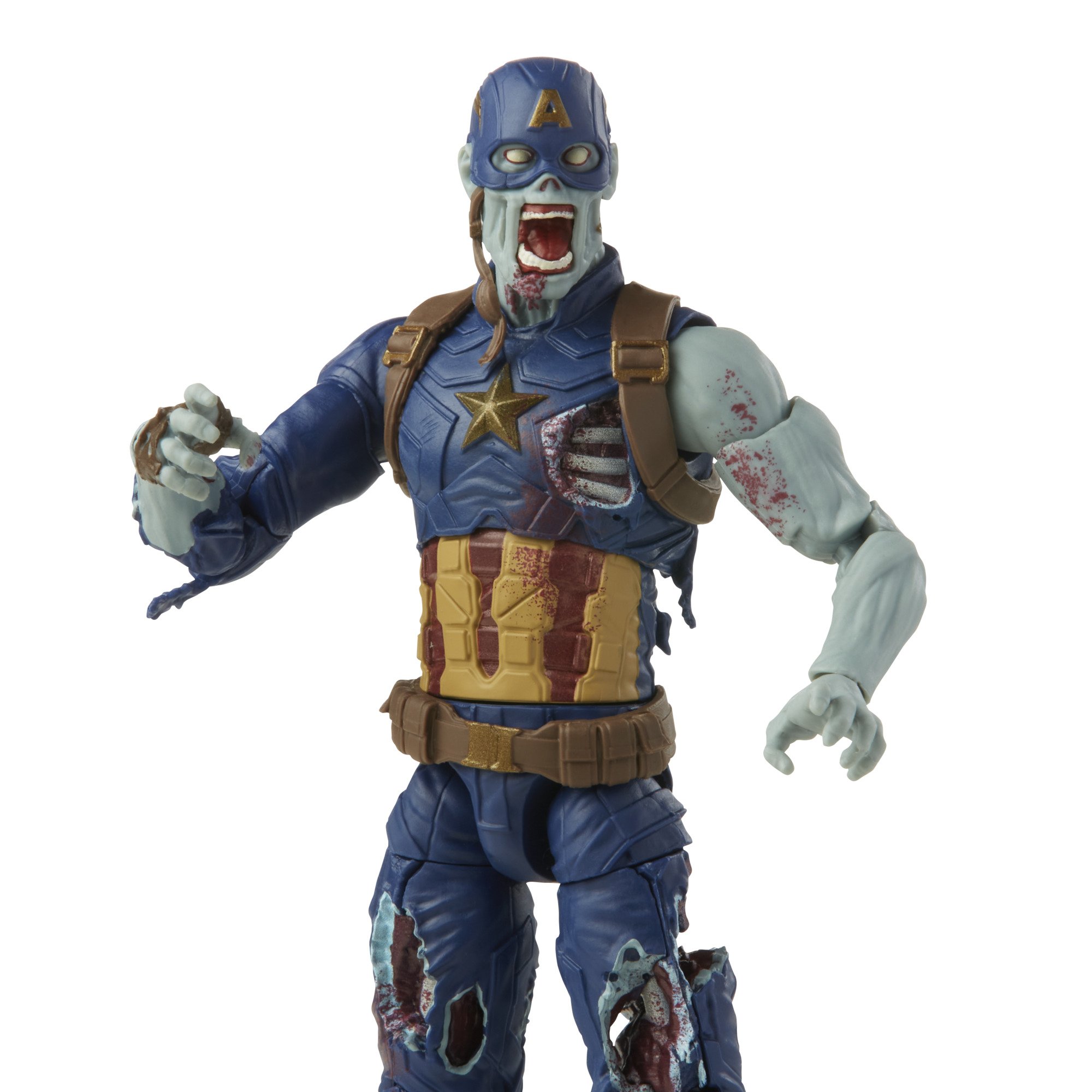Hasbro Marvel Legends Series What If Zombie Captain America 6-inch Figure ฮาสโบร มาร์เวล เลเจนด์ ซีรี่ย์ส หุ่นโมเดลฟิกเกอร์ วอท อีฟ ซอมบี้ กัปตัน อเมริกา ขนาด 6 นิ้ว ลิขสิทธิ์แท้