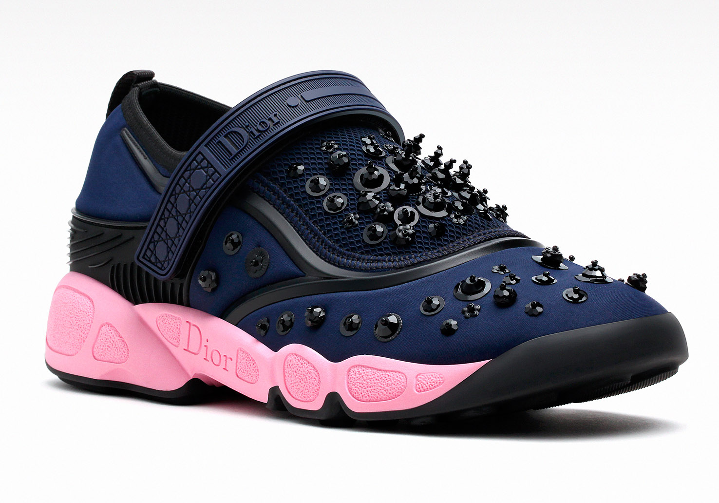 รองเท้า Dior Fusion Sneakers Technical Fabric (สีกรม)