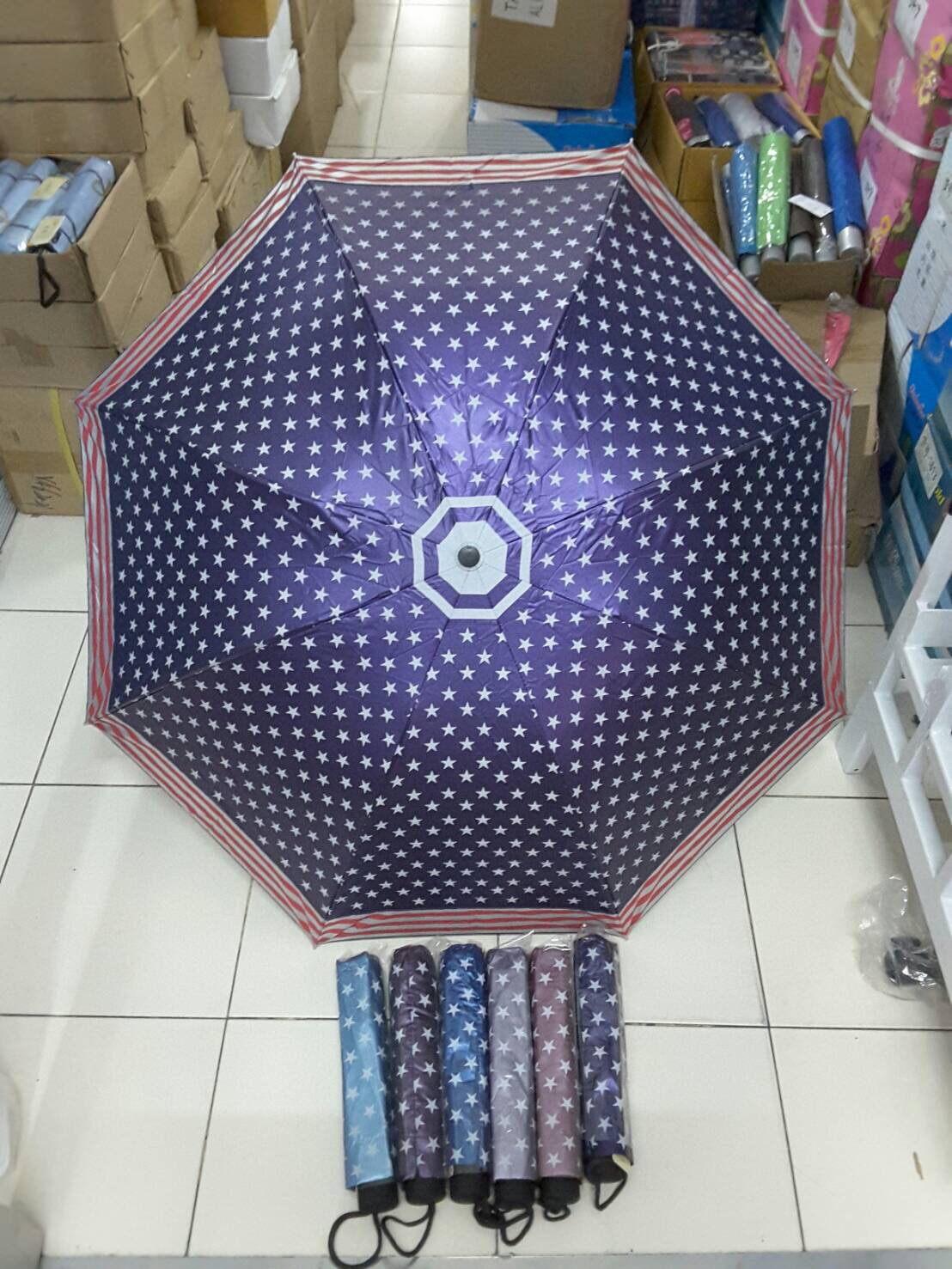 ร่มโค้งแฟชั่นยูวีดำรหัส3458