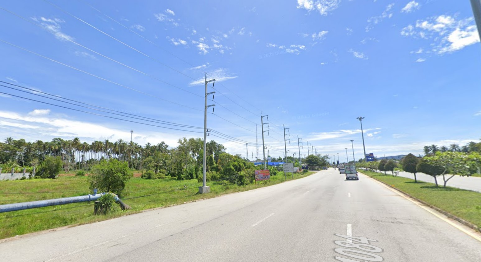 Land for sale next to the main road, Ban Plak Pla, near Big C Narathiwat 2 Km.