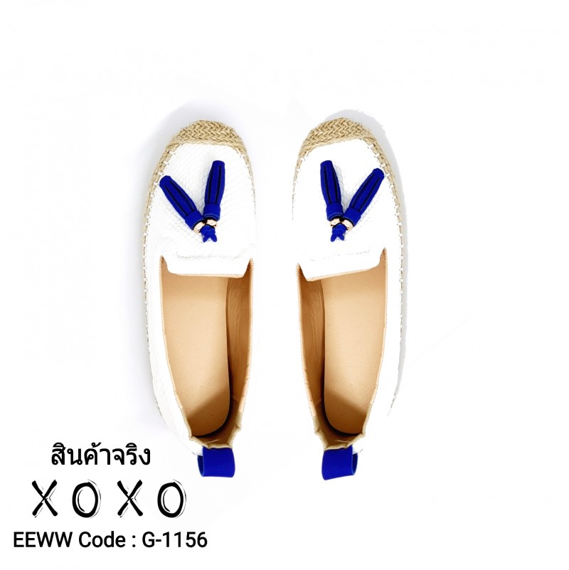 รองเท้าคัทชูแต่งพู่ (สีขาว)