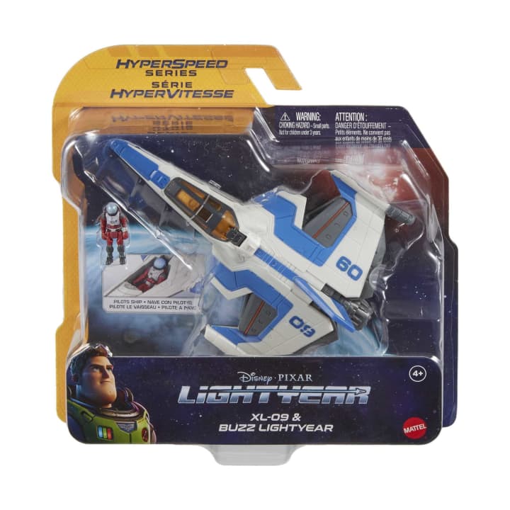 Mattel Disney Pixar Lightyear Hyperspeed Series Xl-09 & Buzz Lightyear (HJG85) แมทเทล ดิสนีย์ พิกซาร์ ไลท์เยียร์ ของเล่นแอ็กชั่นฟิกเกอร์ ยานอวกาศ ไฮเปอร์สปีด Xl-09 ขนาด 6 นิ้ว และ บัซ ไลท์เยียร์