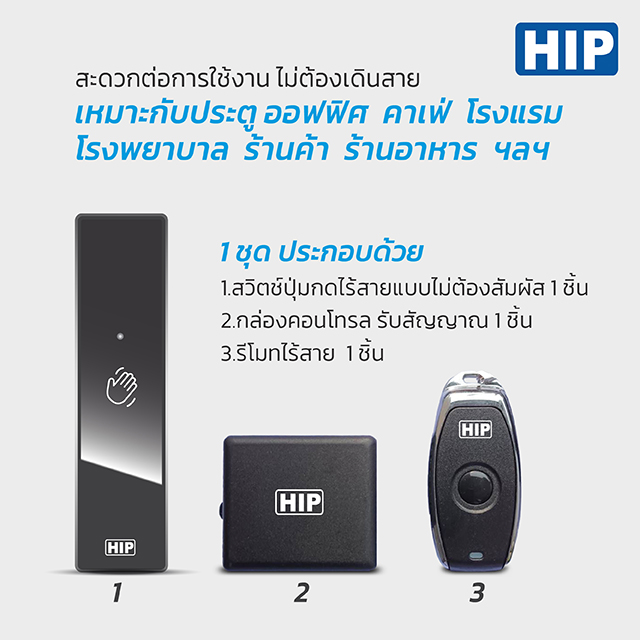 ขายถูก HIP Exit Switch No Touch Wireless รุ่น CM150W ประกันศูนย์