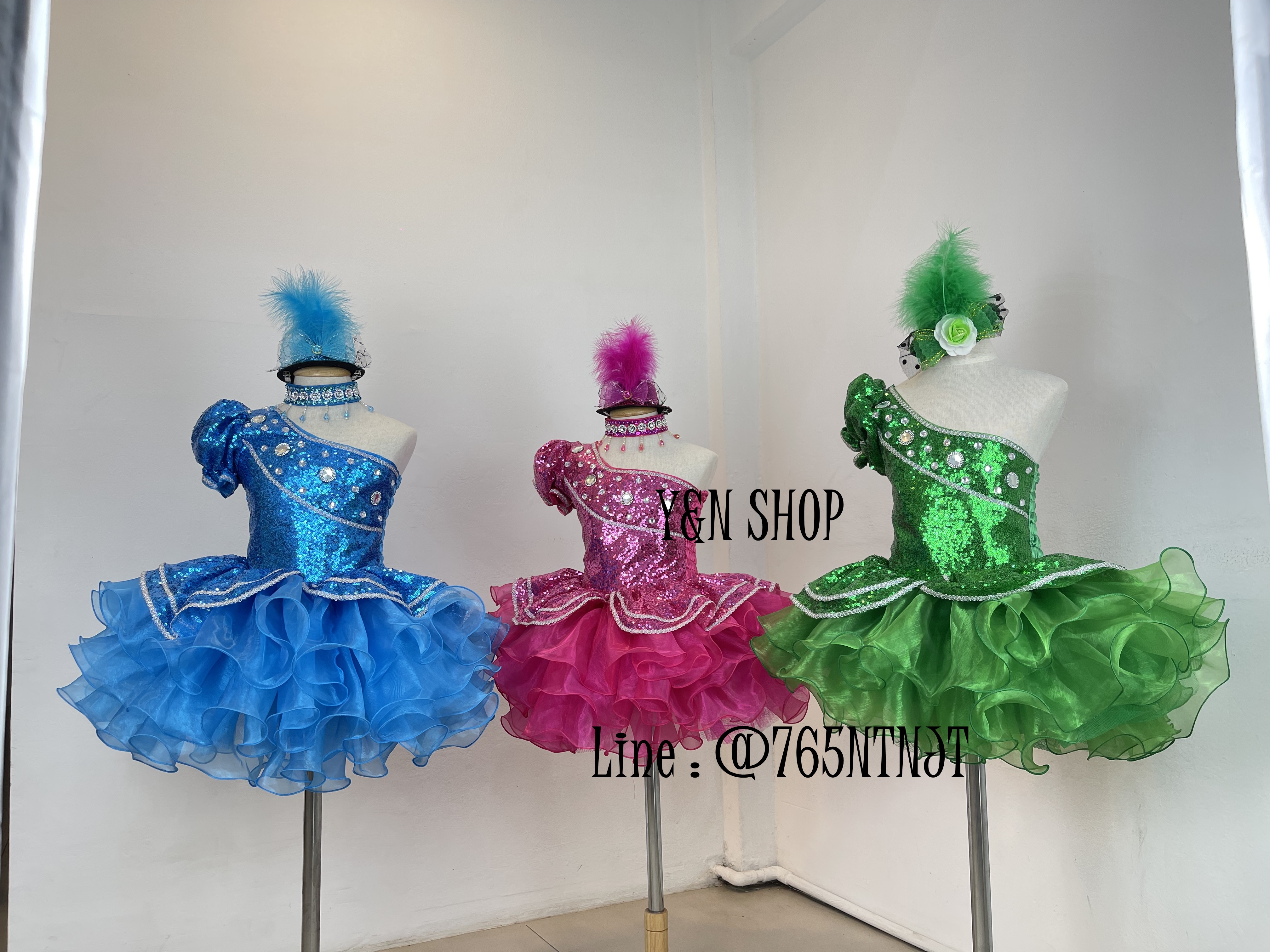 ชุดผ้าเกล็ดแขนตุ๊กตา ชุดดรัมเมเยอร์ ชุดดรัมเมเยอร์เด็ก ชุดเชียร์ลีดเดอร์เด็ก