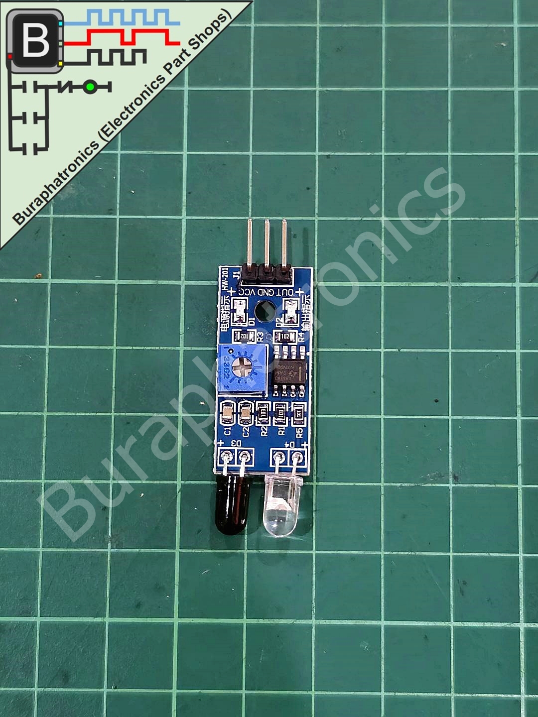 IR Infrared Sensor 3pin ( เซนเซอร์ตรวจจับ สีขาว-ดำ ตรวจจับวัตถุ )
