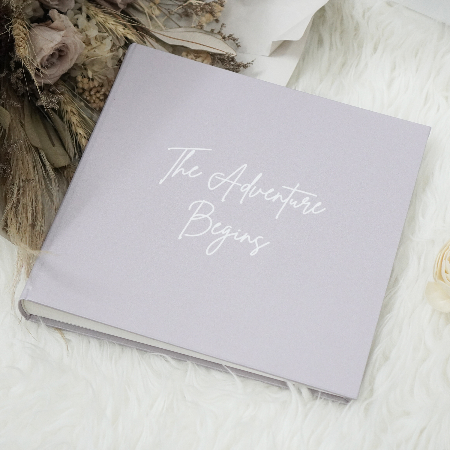 สมุดเซ็น สมุดอวยพร แบบพร้อมส่ง ขนาด 60 หน้า ลาย Minimal - Grey พร้อมข้อความ The Adventure Begins