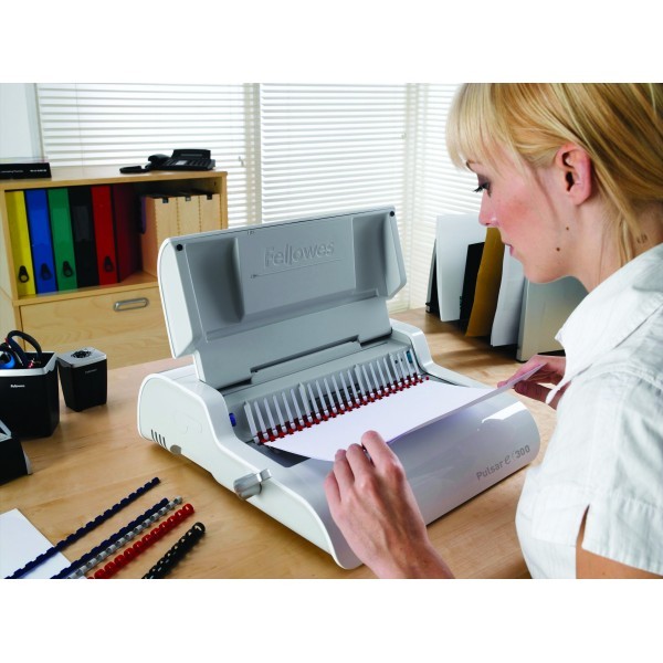 ขายถูก เครื่องเจาะเข้าเล่มเอกสารไฟฟ้า Fellowes รุ่นPulsar E-300