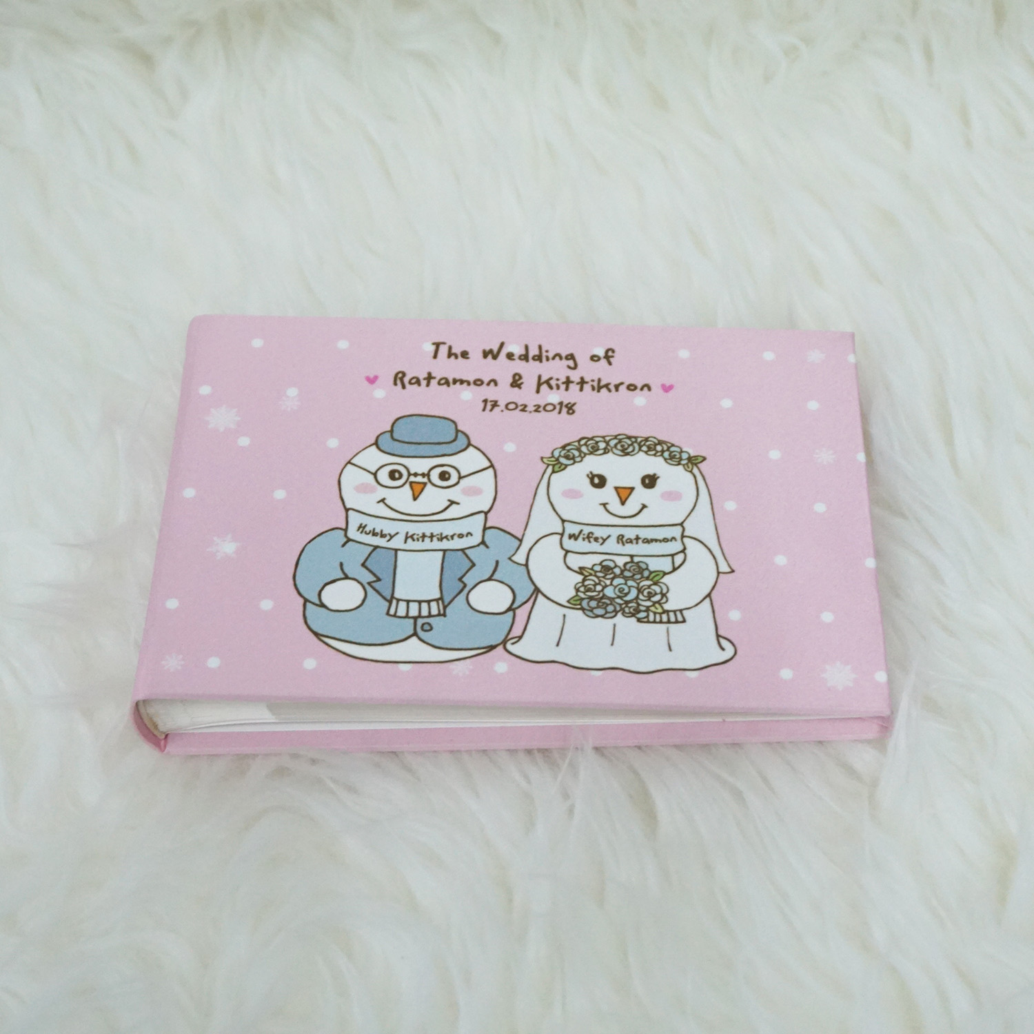 อัลบั้มสั่งทำใส่ชื่อ ลาย Bride&Groom Snowman