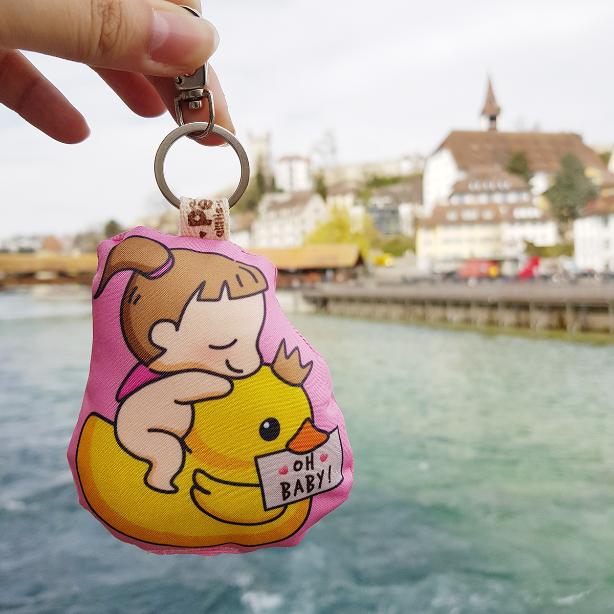 พวงกุญแจพร้อมส่ง ลาย Ducky & Baby Girl