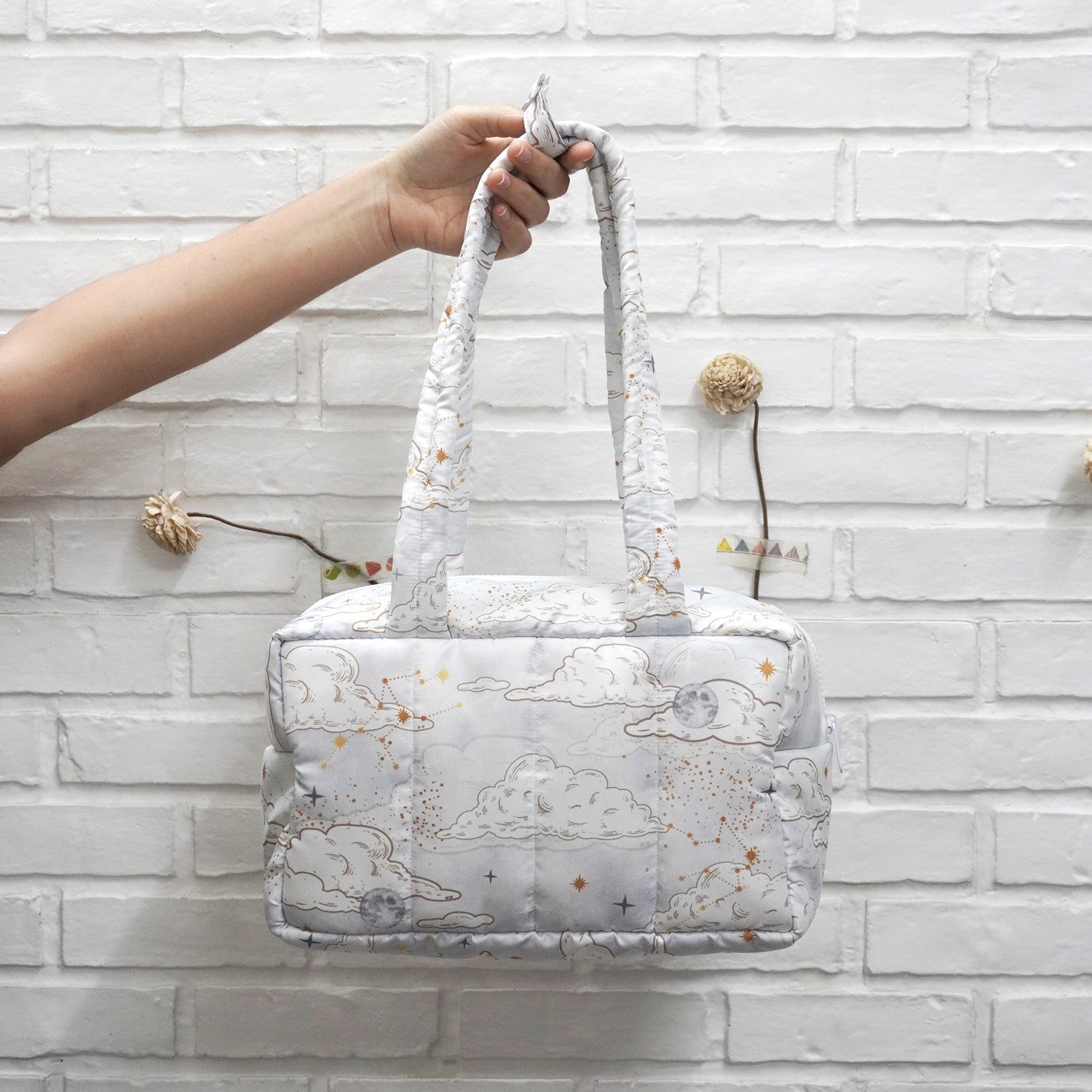 Fluffy Bowling Bag กระเป๋านุ่มนิ่ม ทรง Bowling แบบพร้อมส่ง ลาย Zodiac