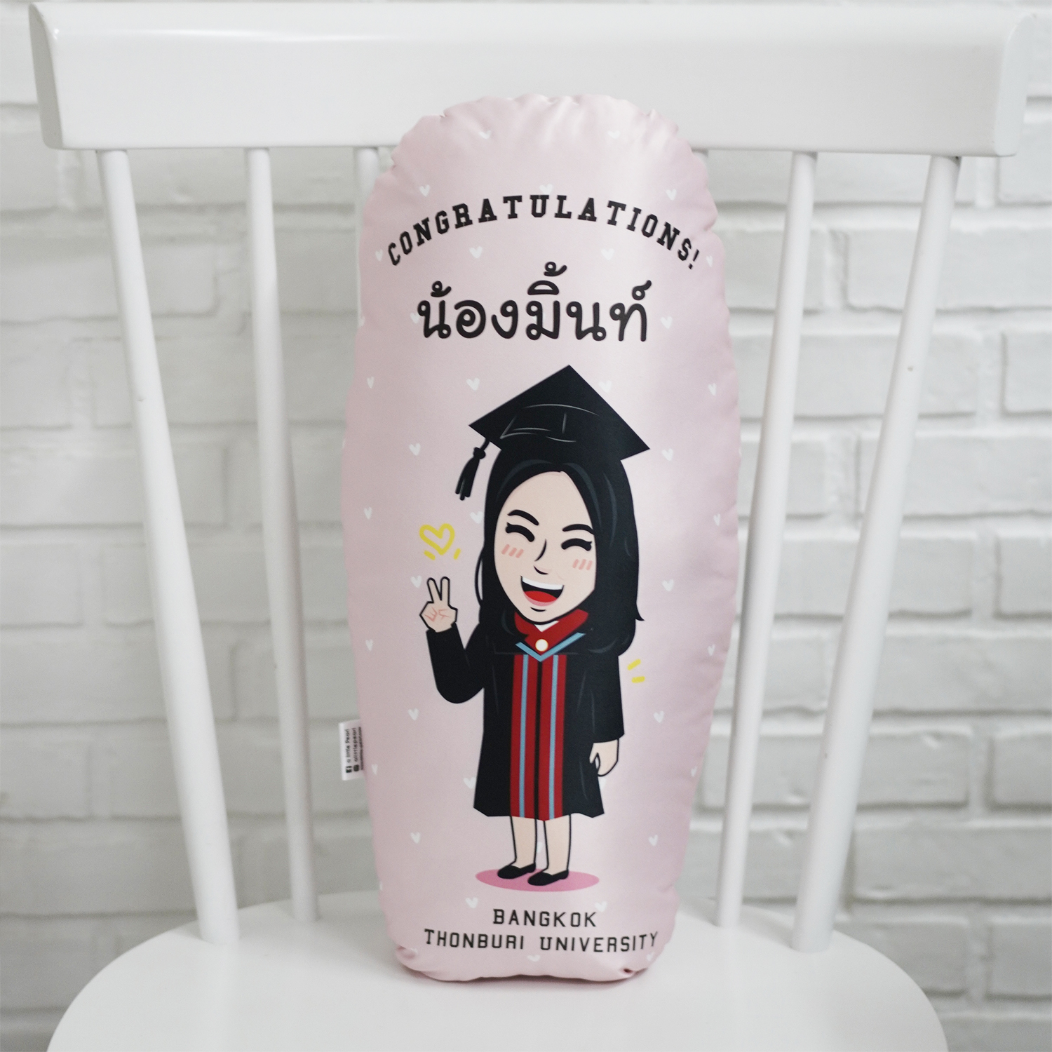 หมอนของขวัญรับปริญญา - มหาวิทยาลัยกรุงเทพธนบุรี - Bangkok Thonburi University