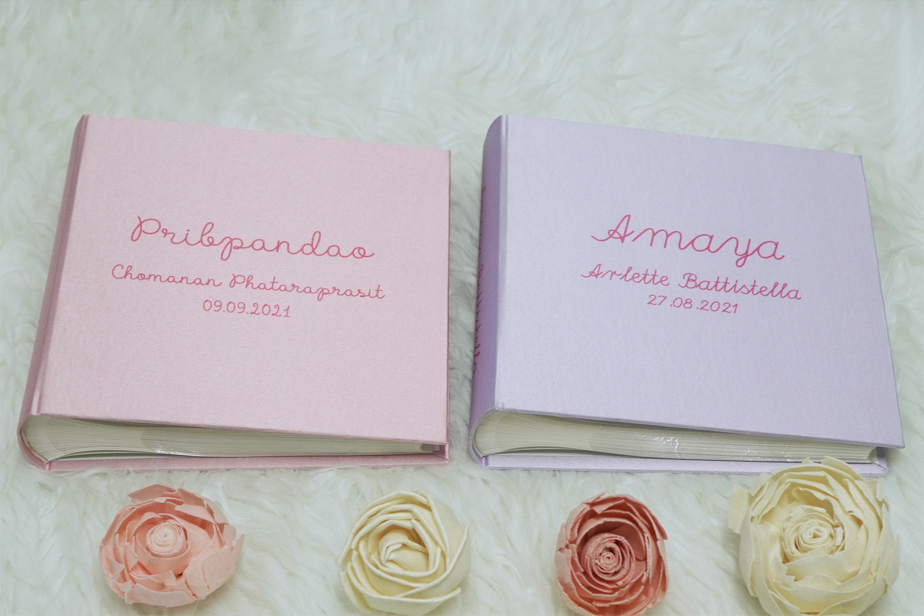 อัลบั้มสั่งทำใส่ชื่อ ลาย Minimal - Moon Pink / Rabbit Purple
