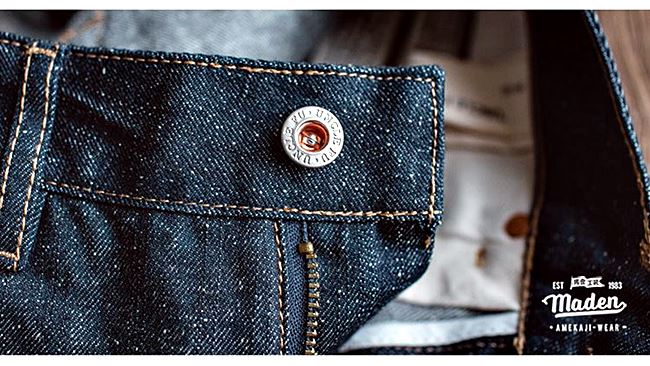 001064 กางเกงยีนส์ Maden American retro Selvage Denim 13Oz ยีนส์วินเทจ Fit Straight ผ้าริมแดง Size 28-34