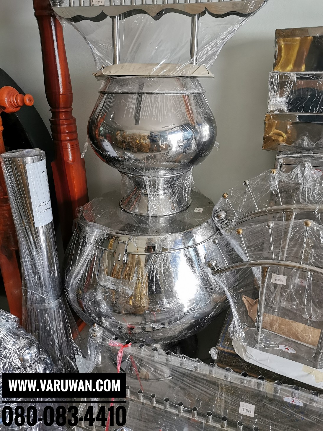 บาตรสแตนเลส (บาตรสแตนเลสใบใหญ่) บาตรออมสิน บาตรน้ำมนต์ สแตนเลสอย่างดี