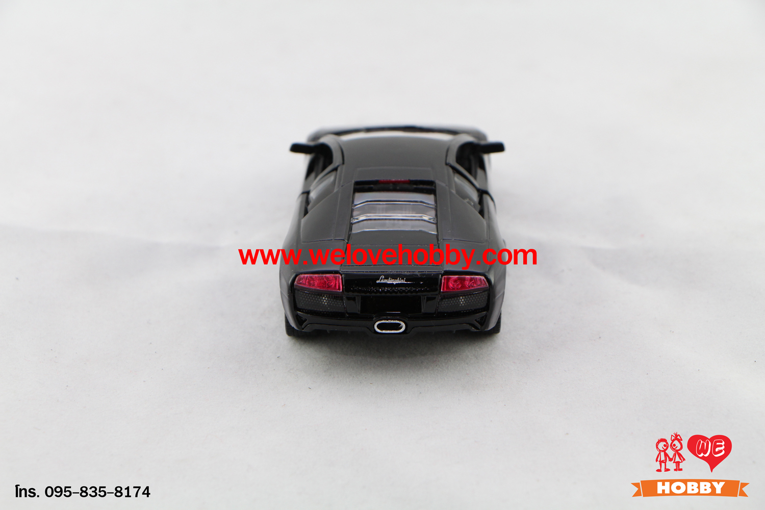 โมเดลรถ Lamborghini Murciélago LP640 สีดำ Scale 1:36