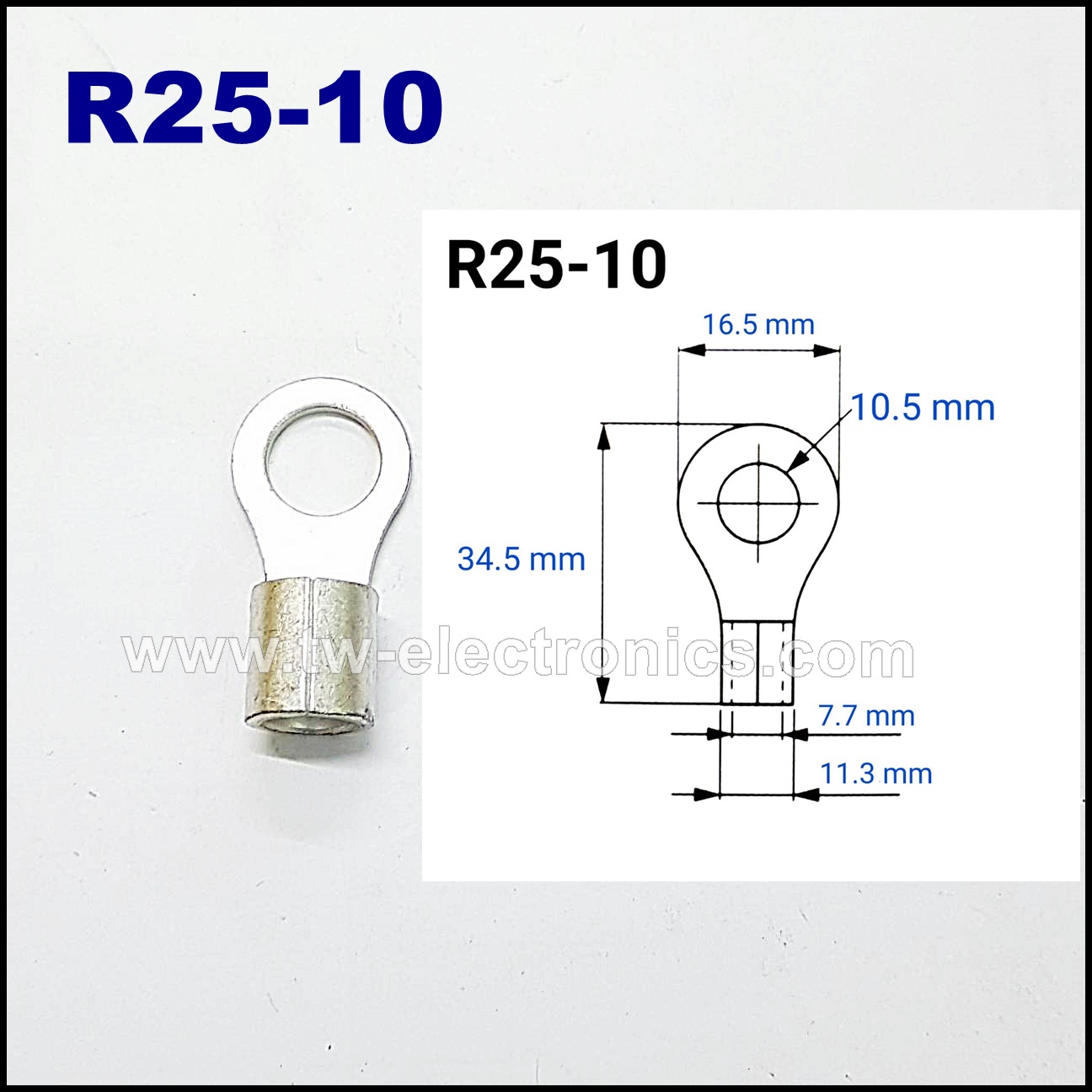 หางปลากลม เปลือย T-LUG / R25-10